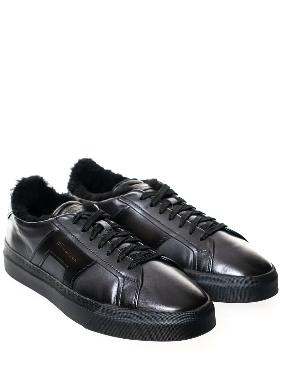 Кеды кожаные на меху