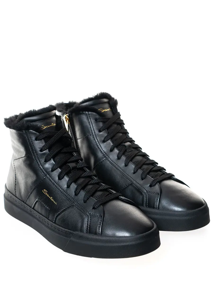 Полуботинки кожаные на меху