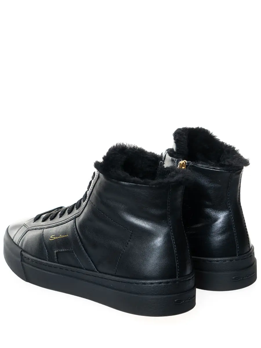 Полуботинки кожаные на меху