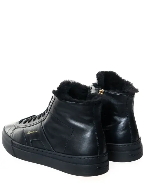 Полуботинки кожаные на меху SANTONI