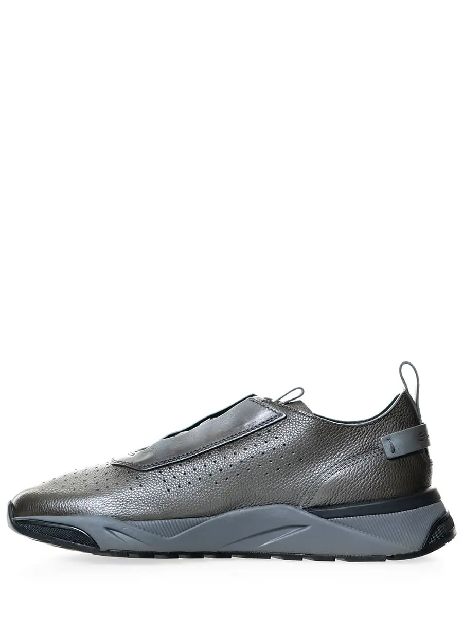 Кроссовки кожаные