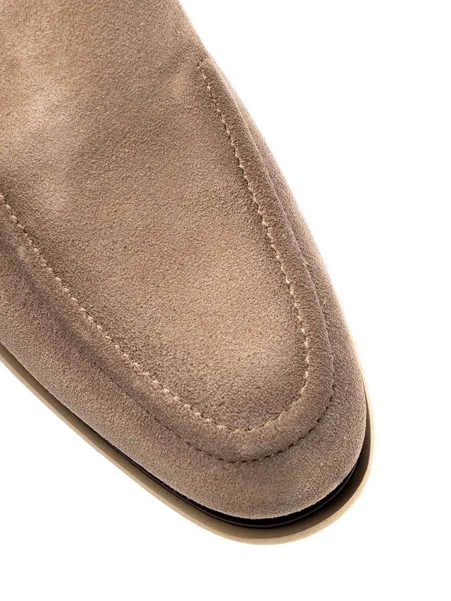 Лоферы замшевые