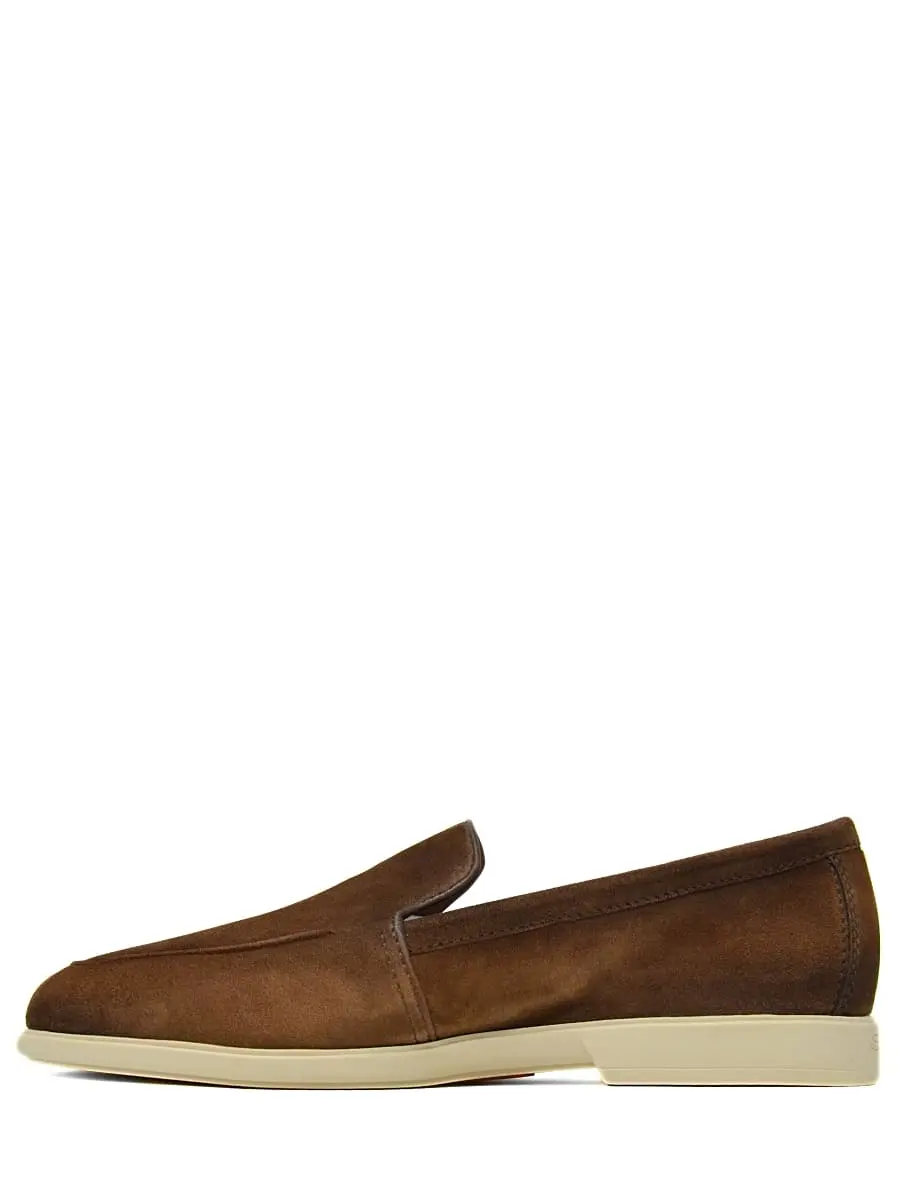 Лоферы замшевые