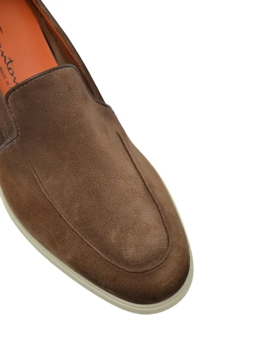 Лоферы замшевые