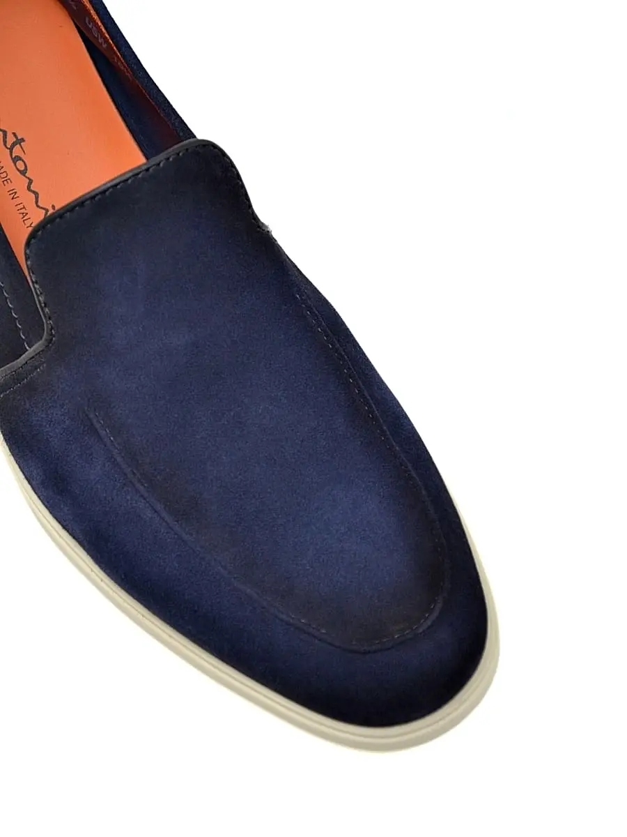 Лоферы замшевые