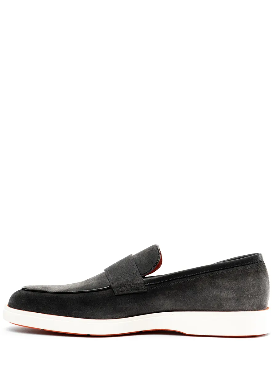 Лоферы замшевые