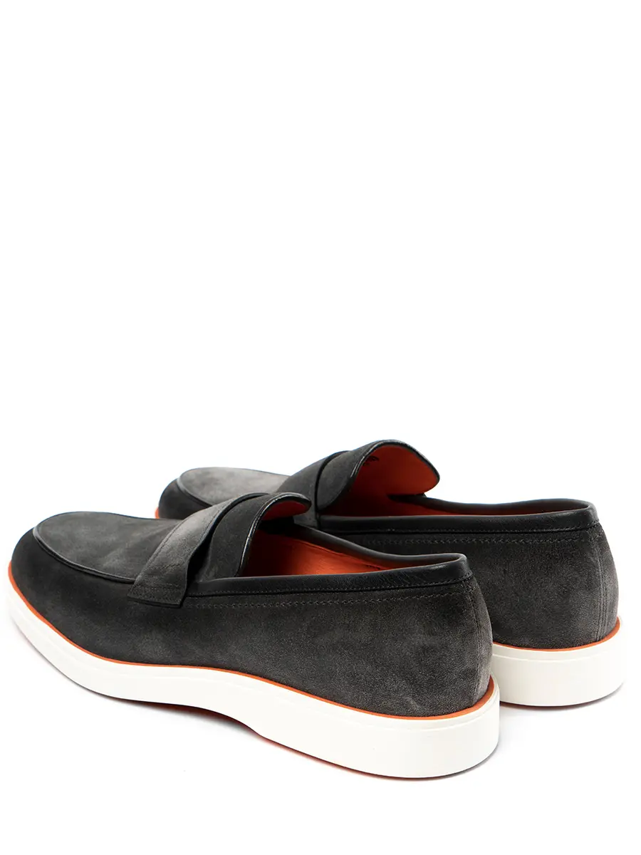 Лоферы замшевые