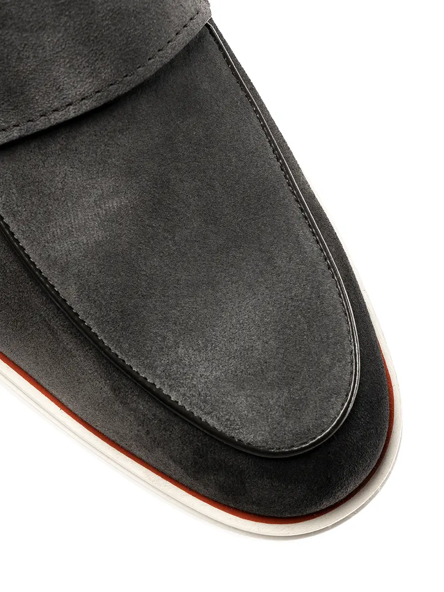 Лоферы замшевые