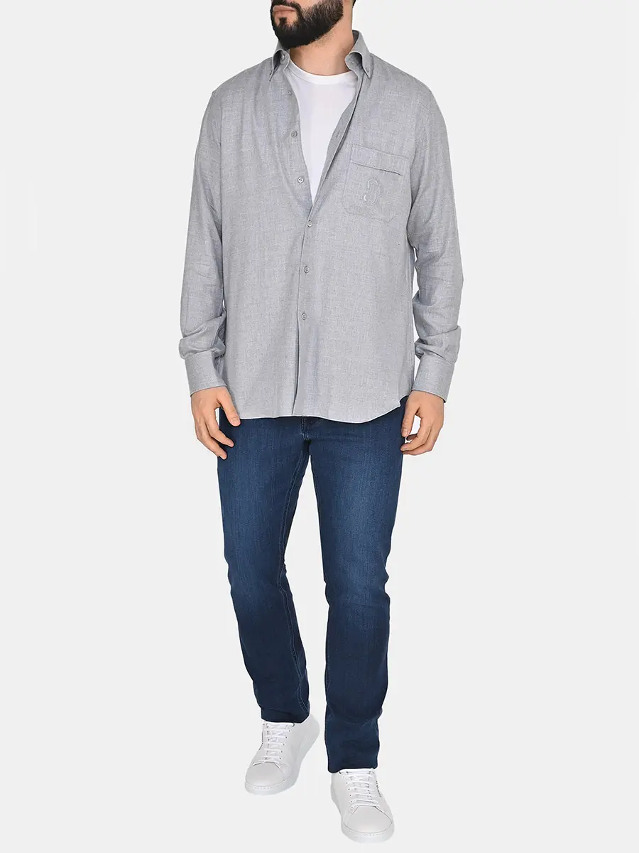 Рубашка однотонная