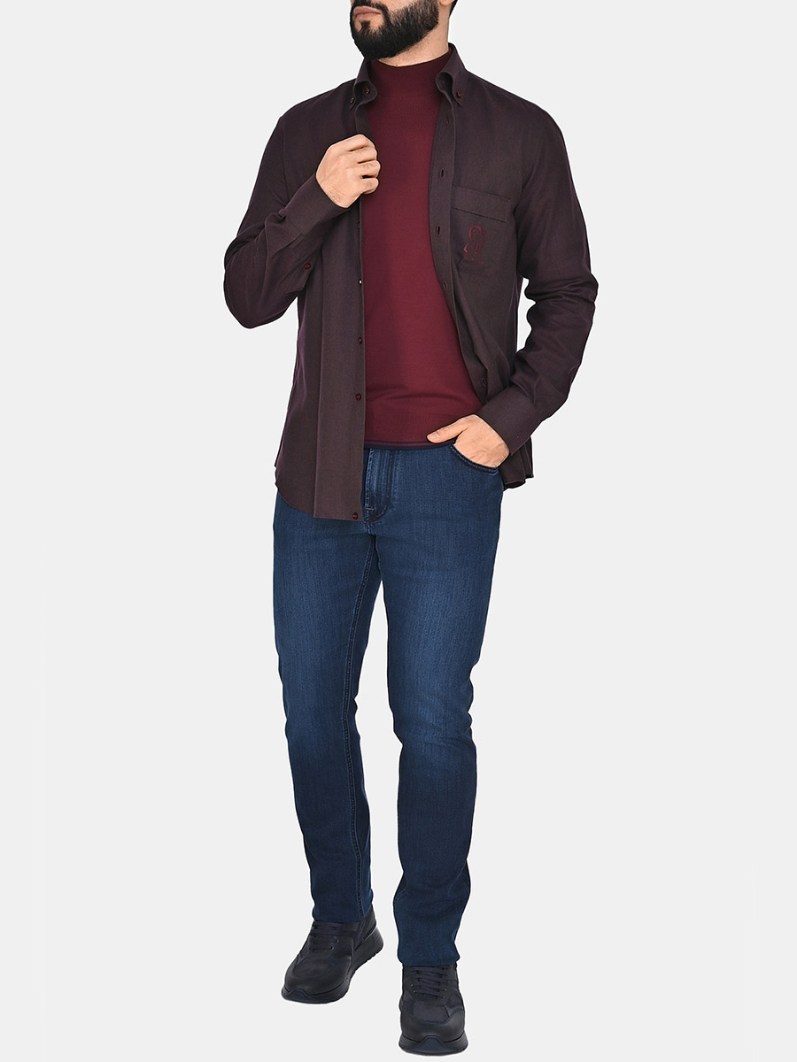 Рубашка однотонная