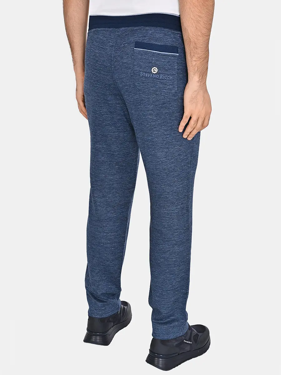 Брюки спортивные из шелка и льна