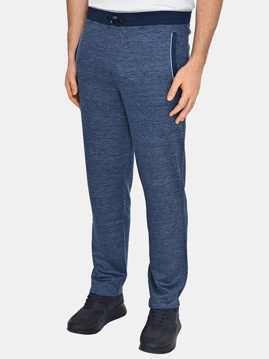 Брюки спортивные из шелка и льна