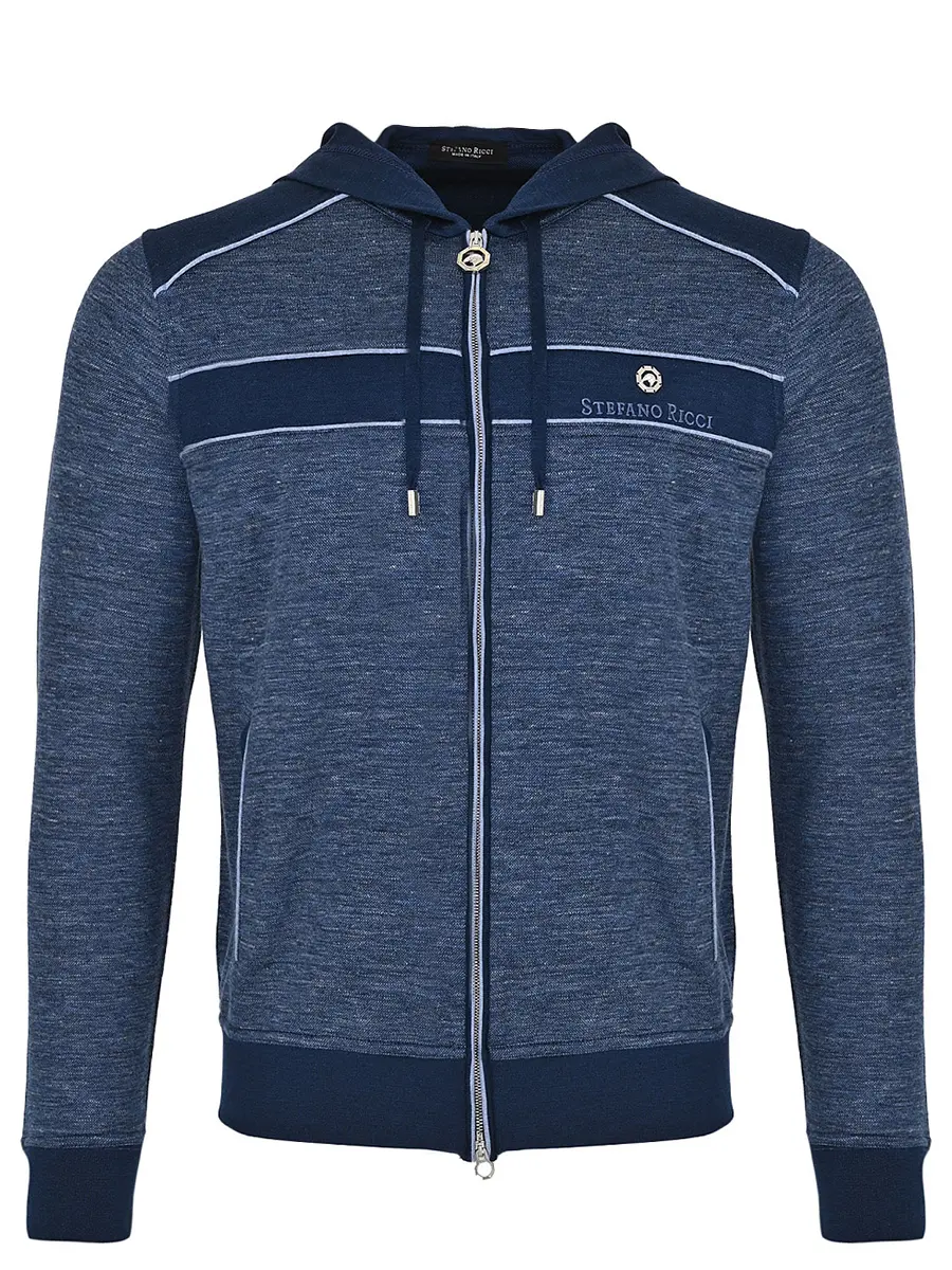 Толстовка из шелка и льна