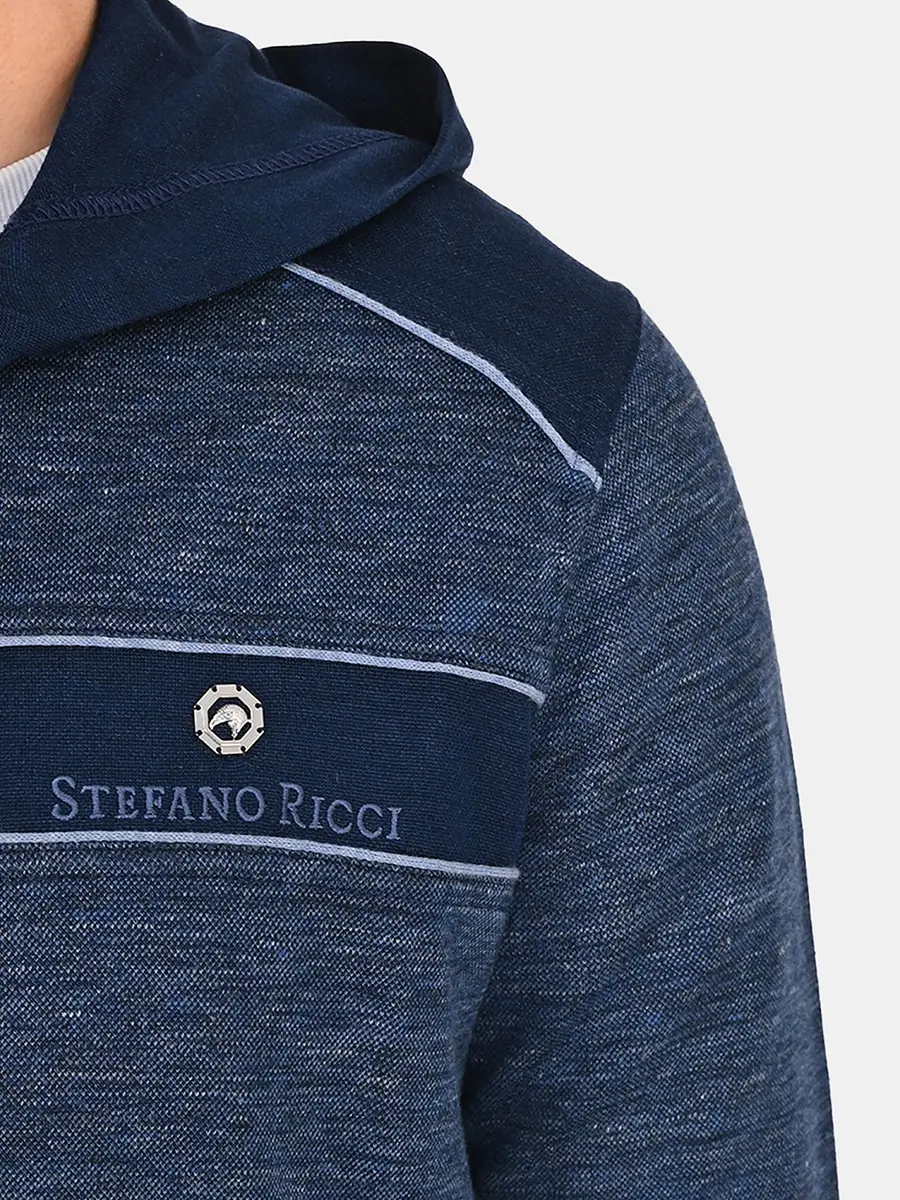 Толстовка из шелка и льна