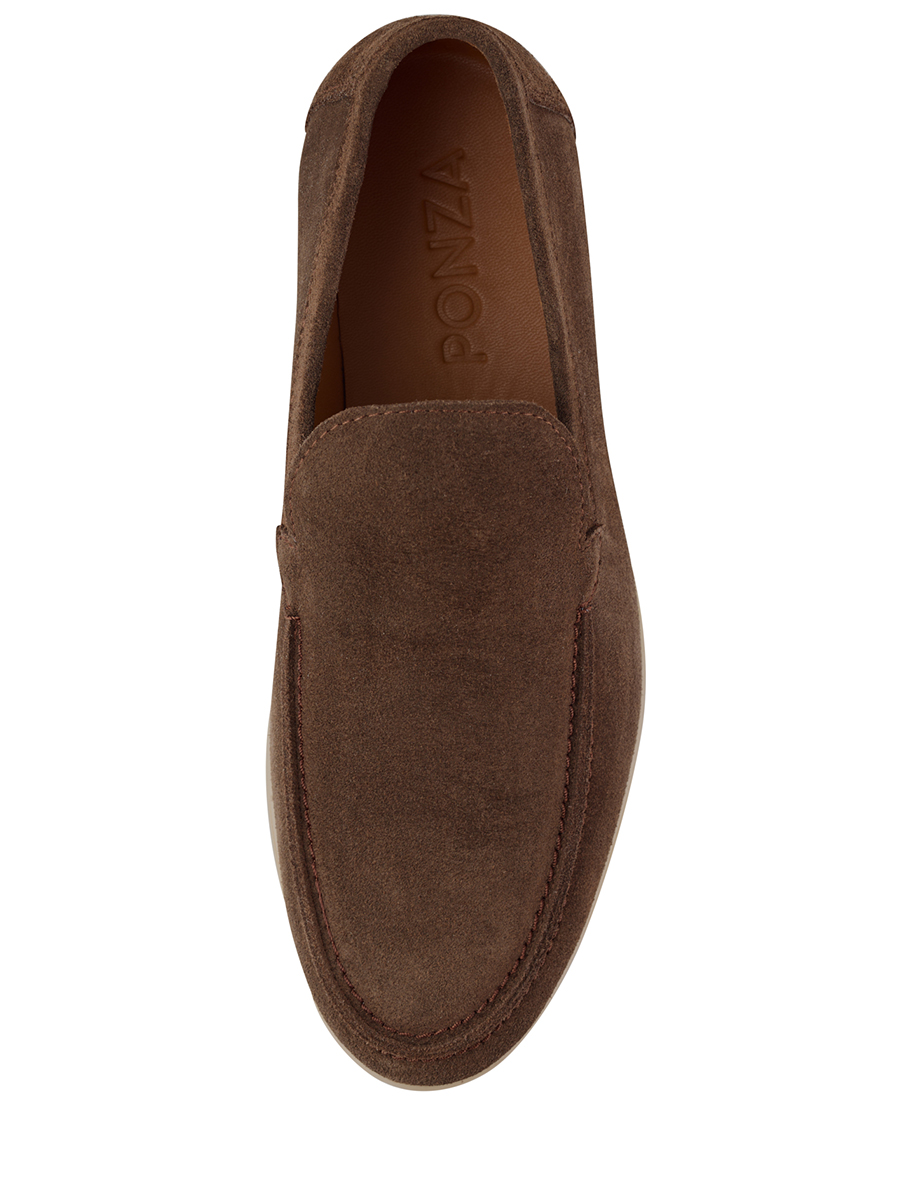 Лоферы замшевые