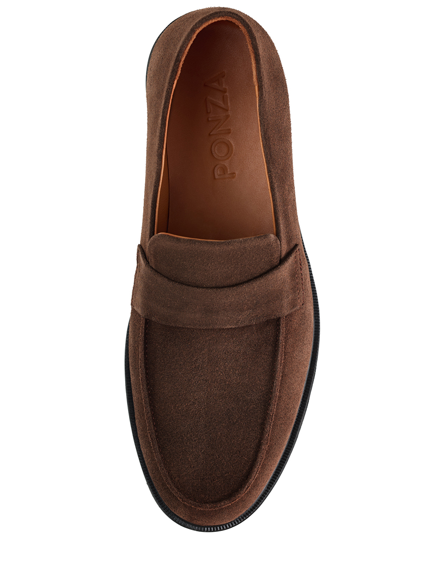 Лоферы замшевые