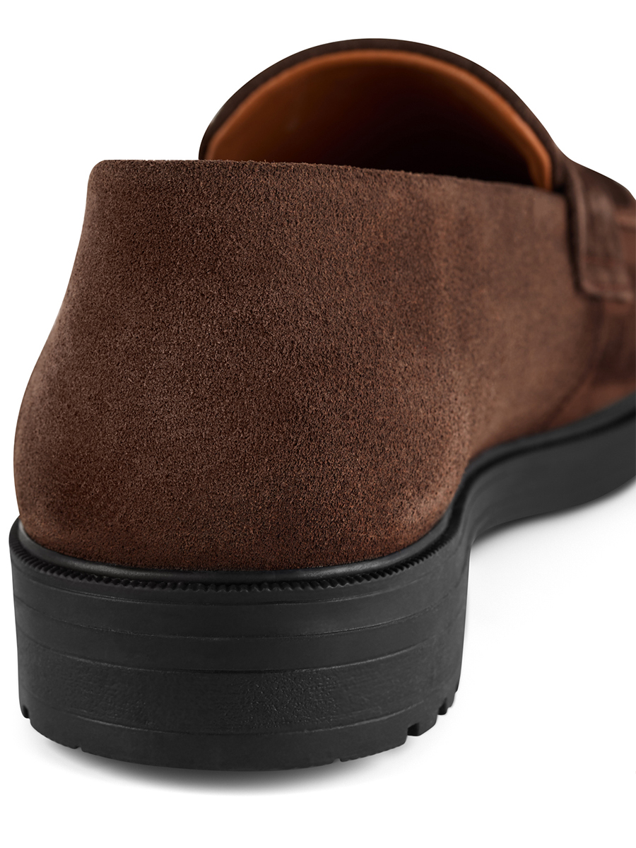 Лоферы замшевые