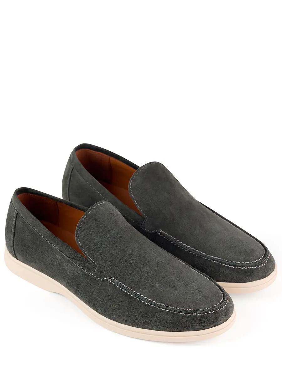 Лоферы замшевые