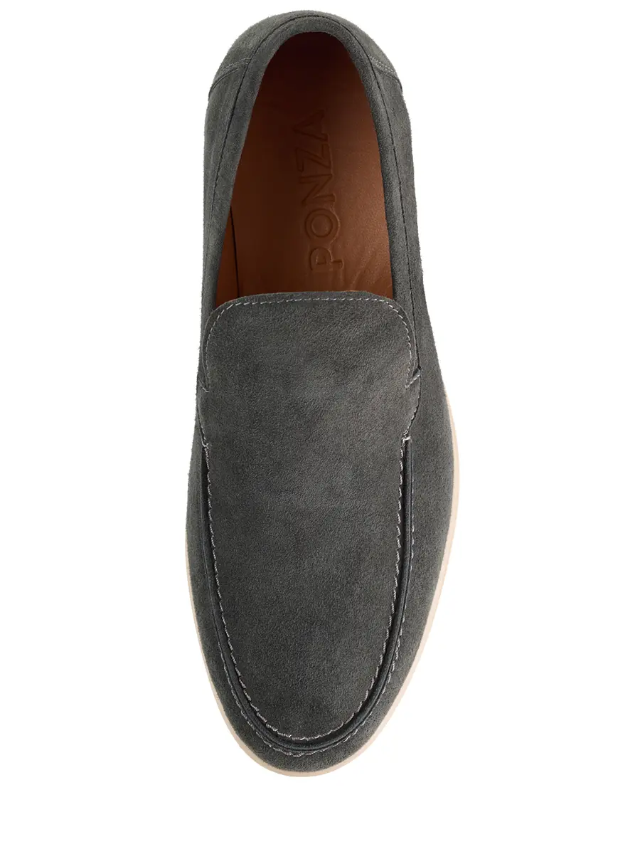 Лоферы замшевые