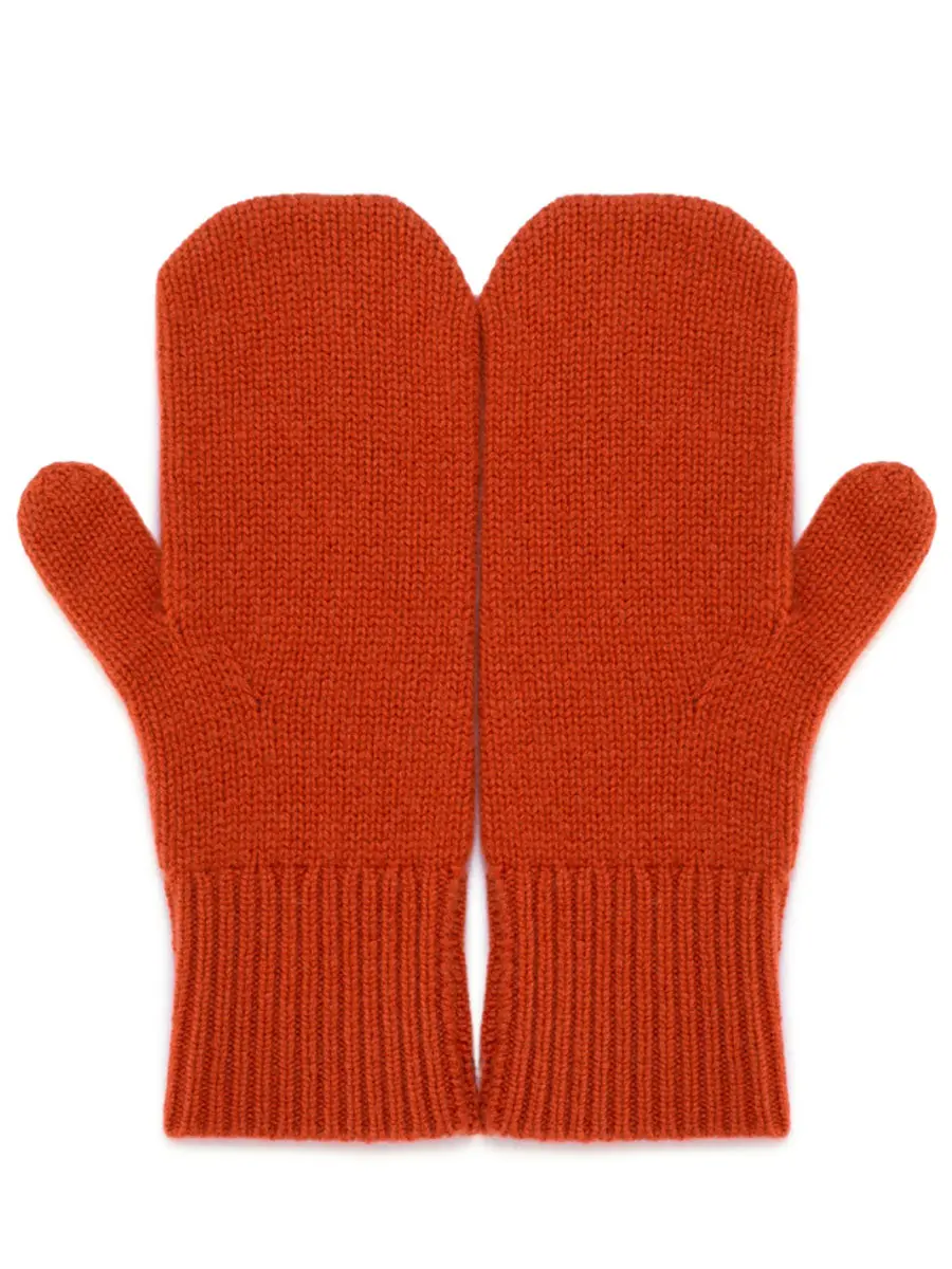 Варежки кашемировые Терракотовый Закат