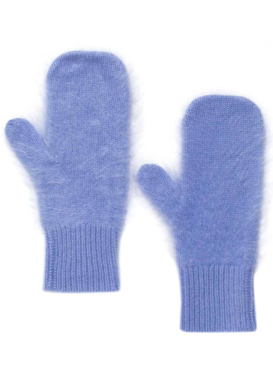 Варежки кашемировые Васильковый Иней