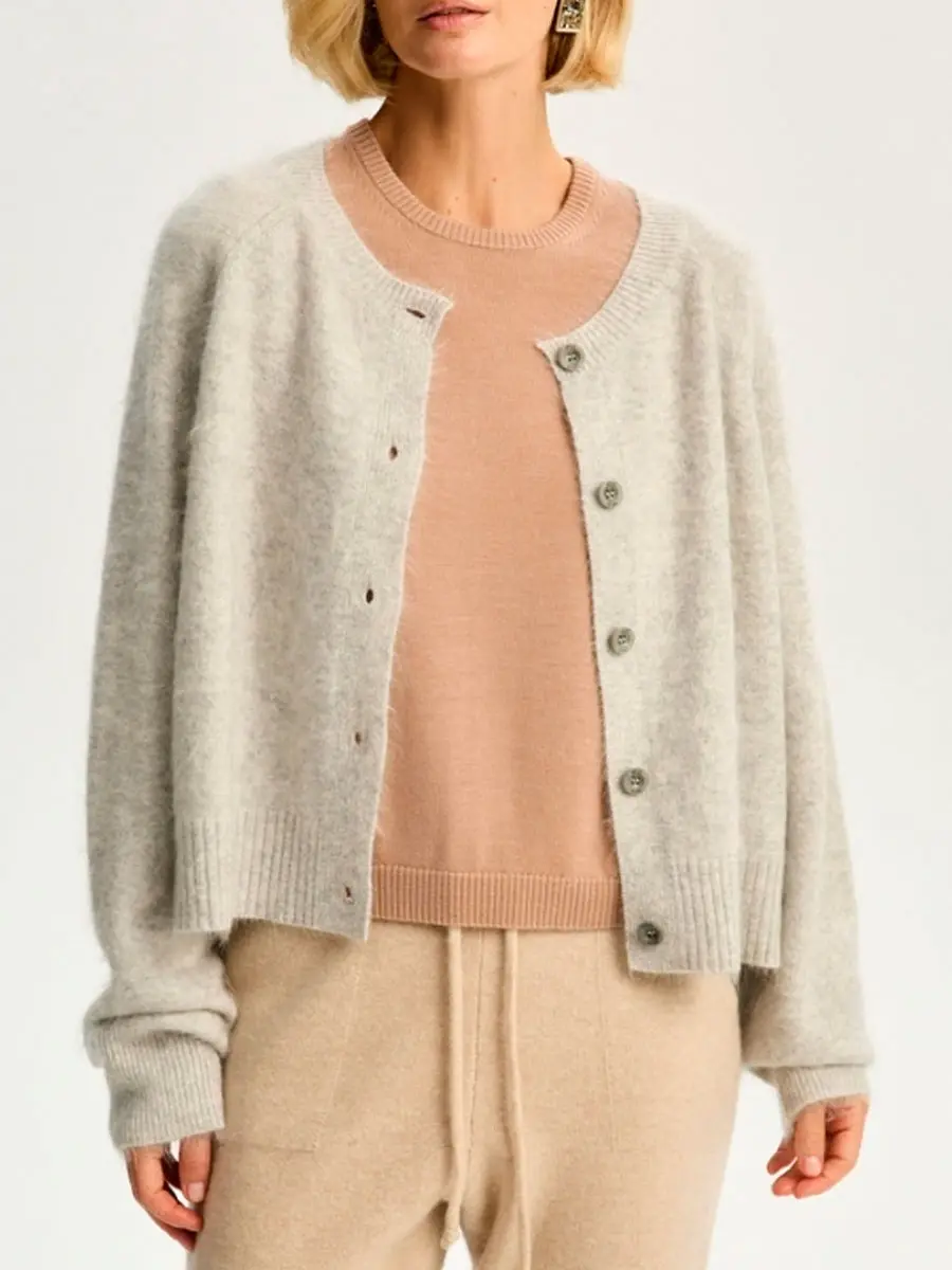 Кардиган кашемировый Серебристый Туман