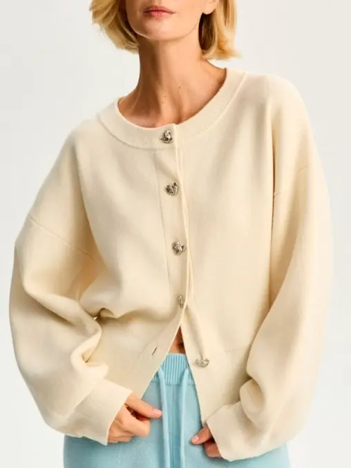 Кардиган шерстяной Сливочный Пломбир AMUR BY MARUSHIK