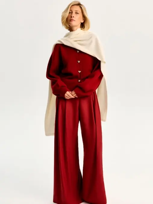 Палантин кашемировый Сливочный Пломбир AMUR BY MARUSHIK