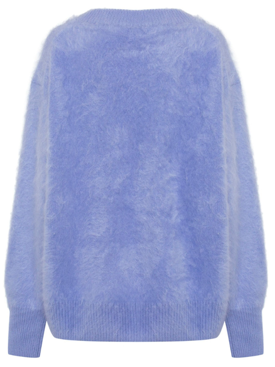Свитер кашемировый Васильковый Иней