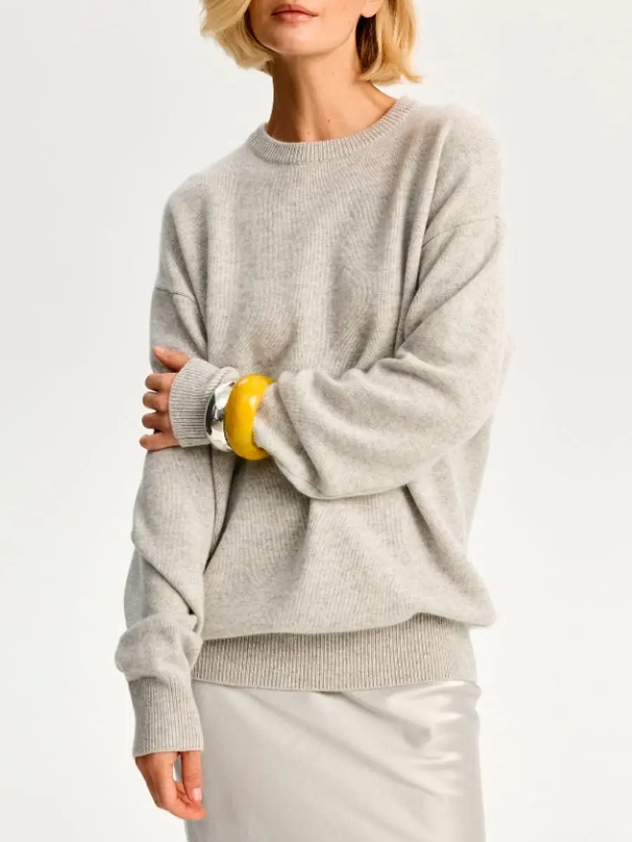 Свитер кашемировый Серебристый Туман