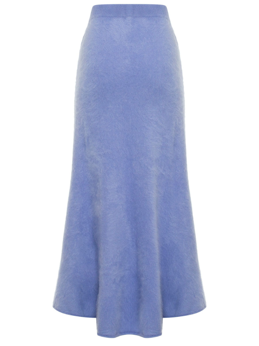 Юбка кашемировая Васильковый Иней