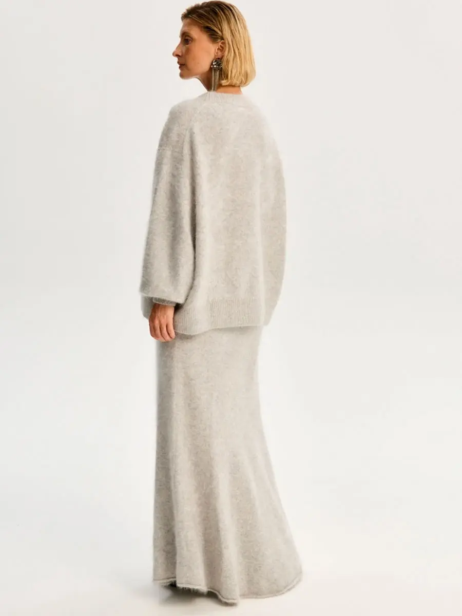 Юбка кашемировая Серебристый Туман