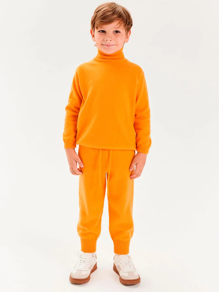 Джоггеры кашемировые Сочный Абрикос