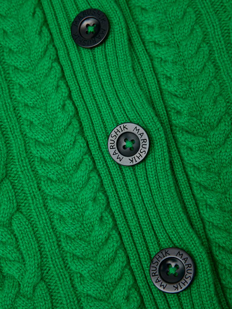 Кардиган кашемировый Майская Зелень