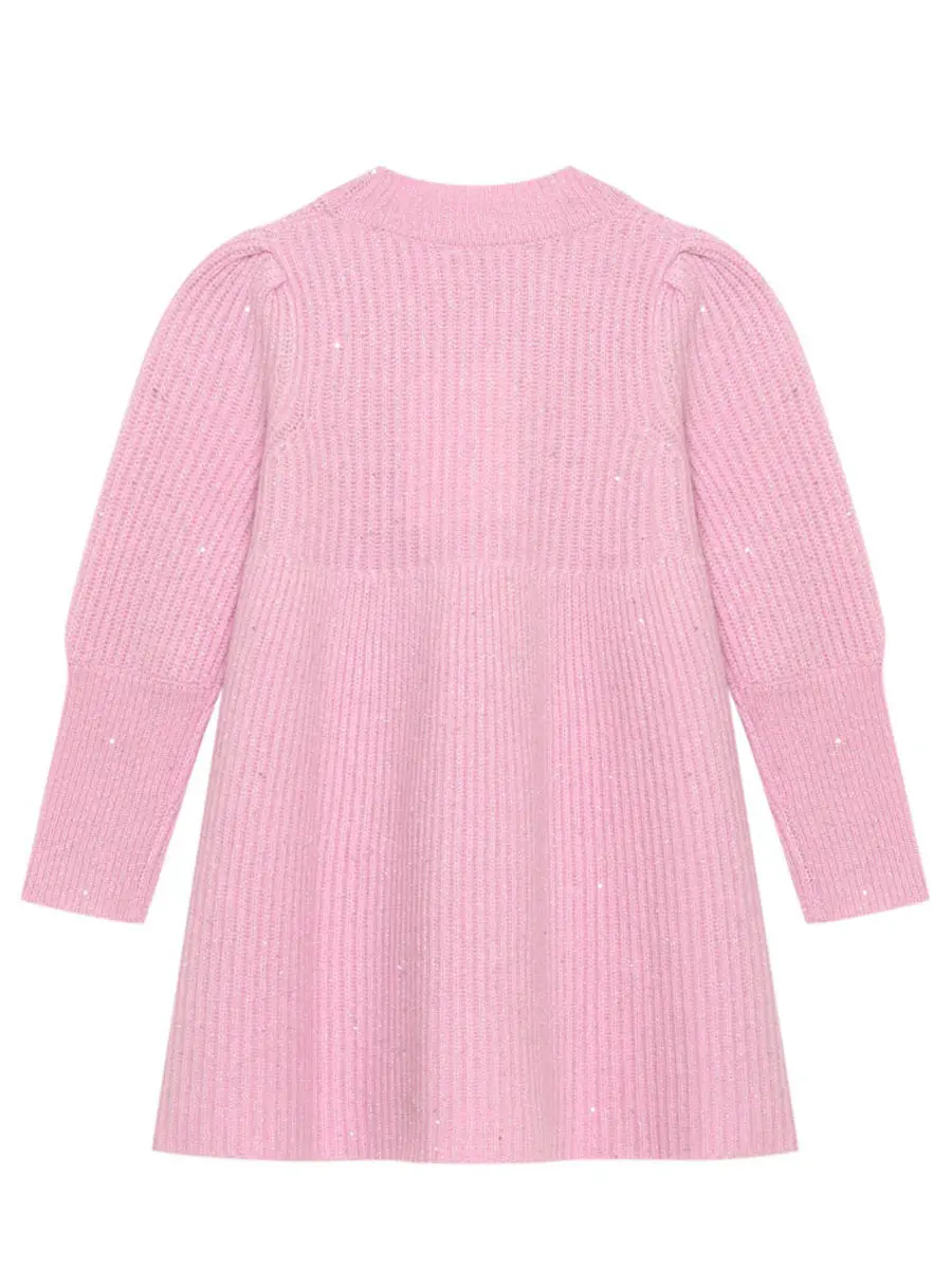 Платье шерстяное Мерцающий Розовый