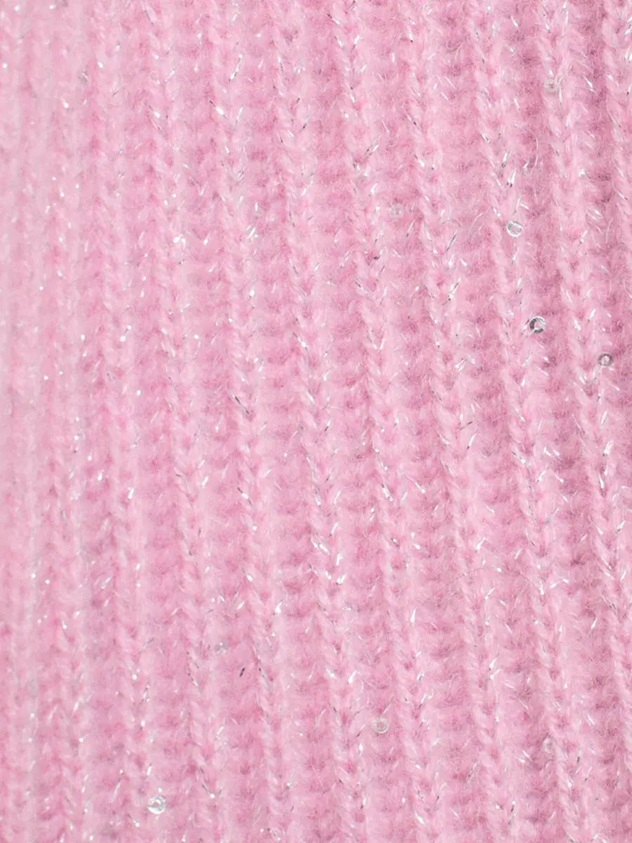 Платье шерстяное Мерцающий Розовый