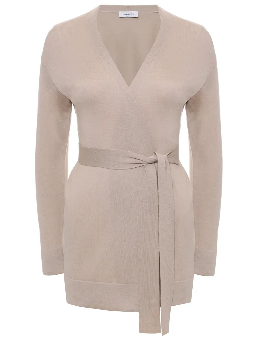 Кардиган из шерсти и хлопка