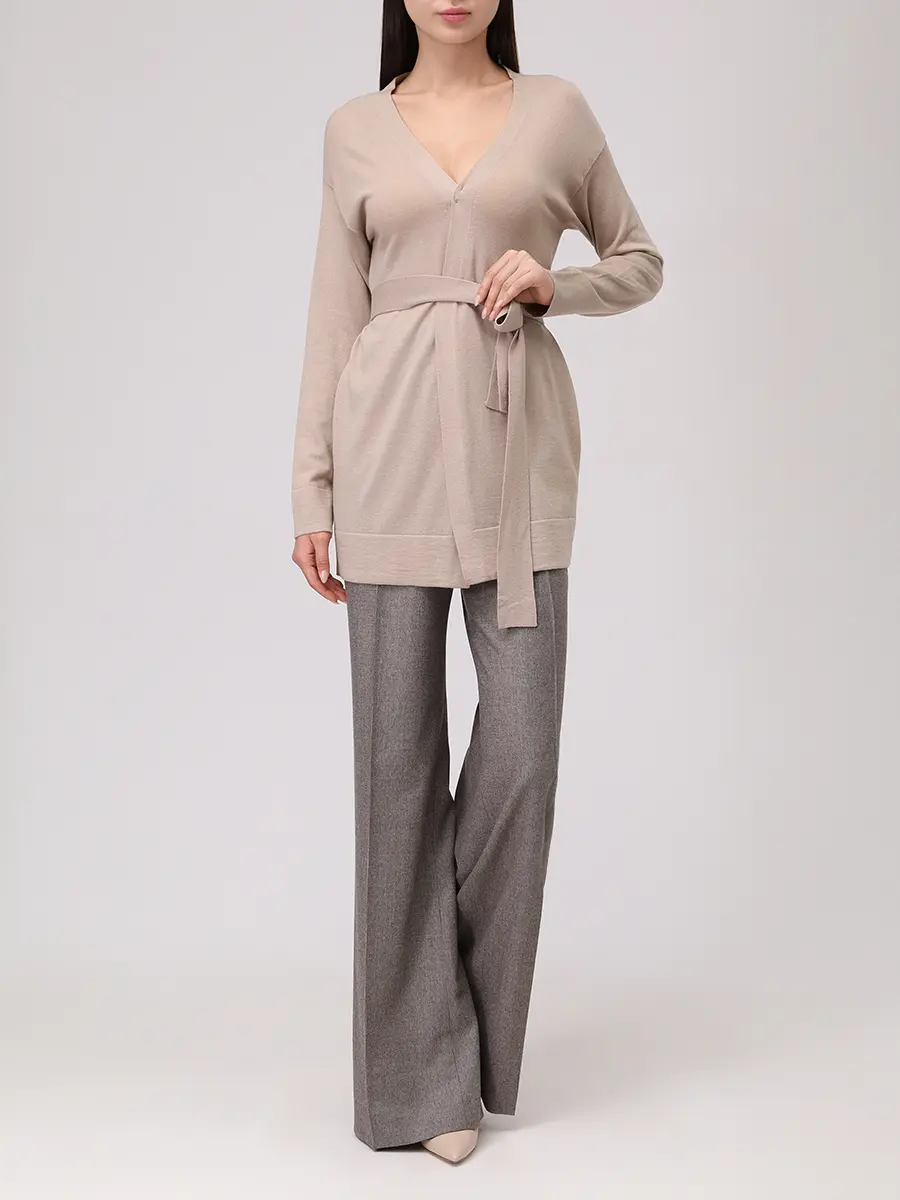 Кардиган из шерсти и хлопка