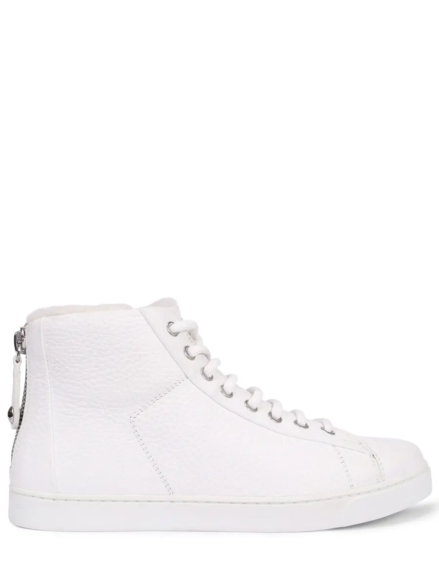 Кеды кожаные на меху