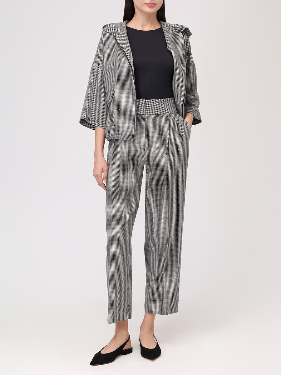 Брюки из шерсти и хлопка