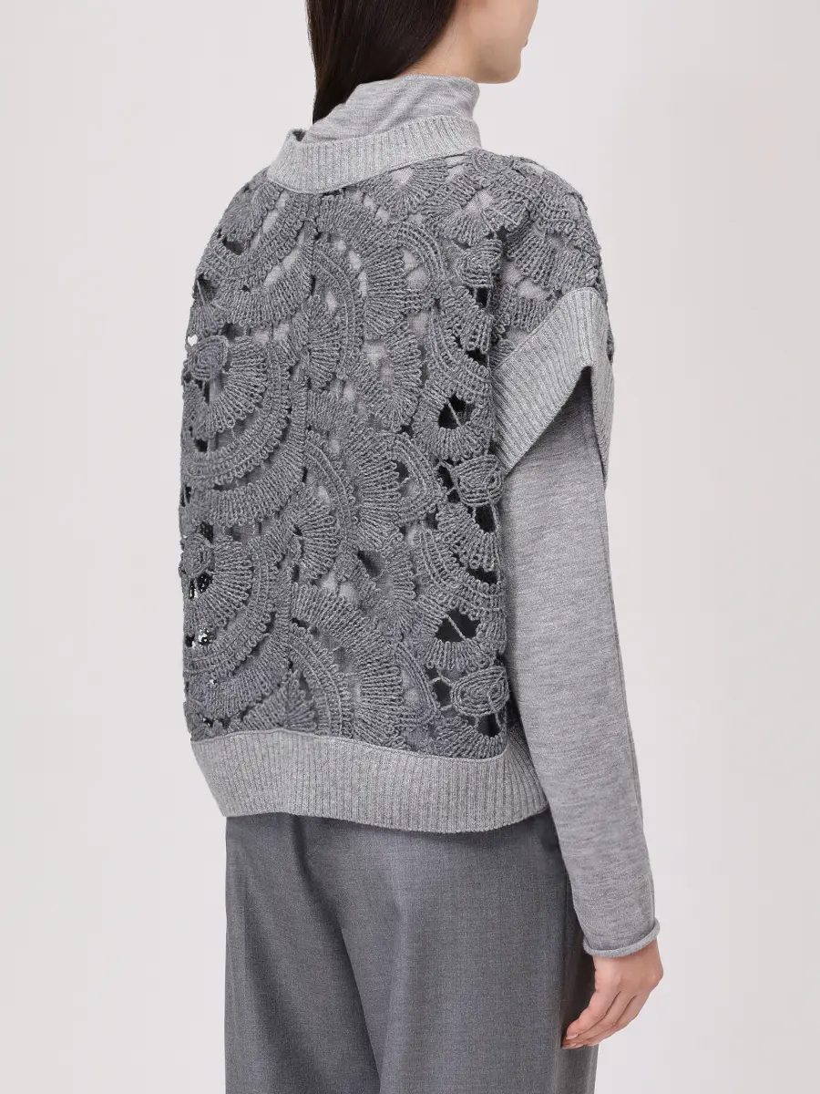 Жилет ажурный