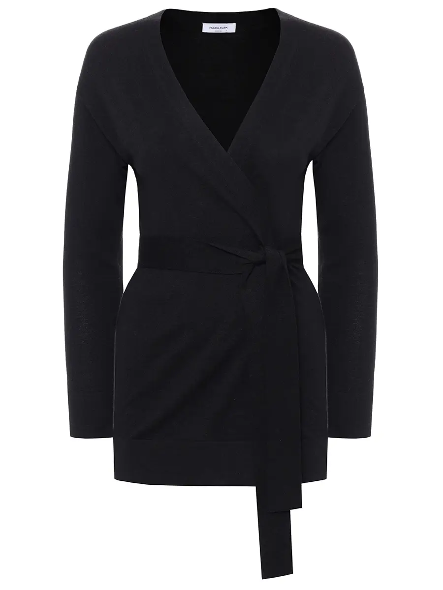 Кардиган из шерсти и хлопка