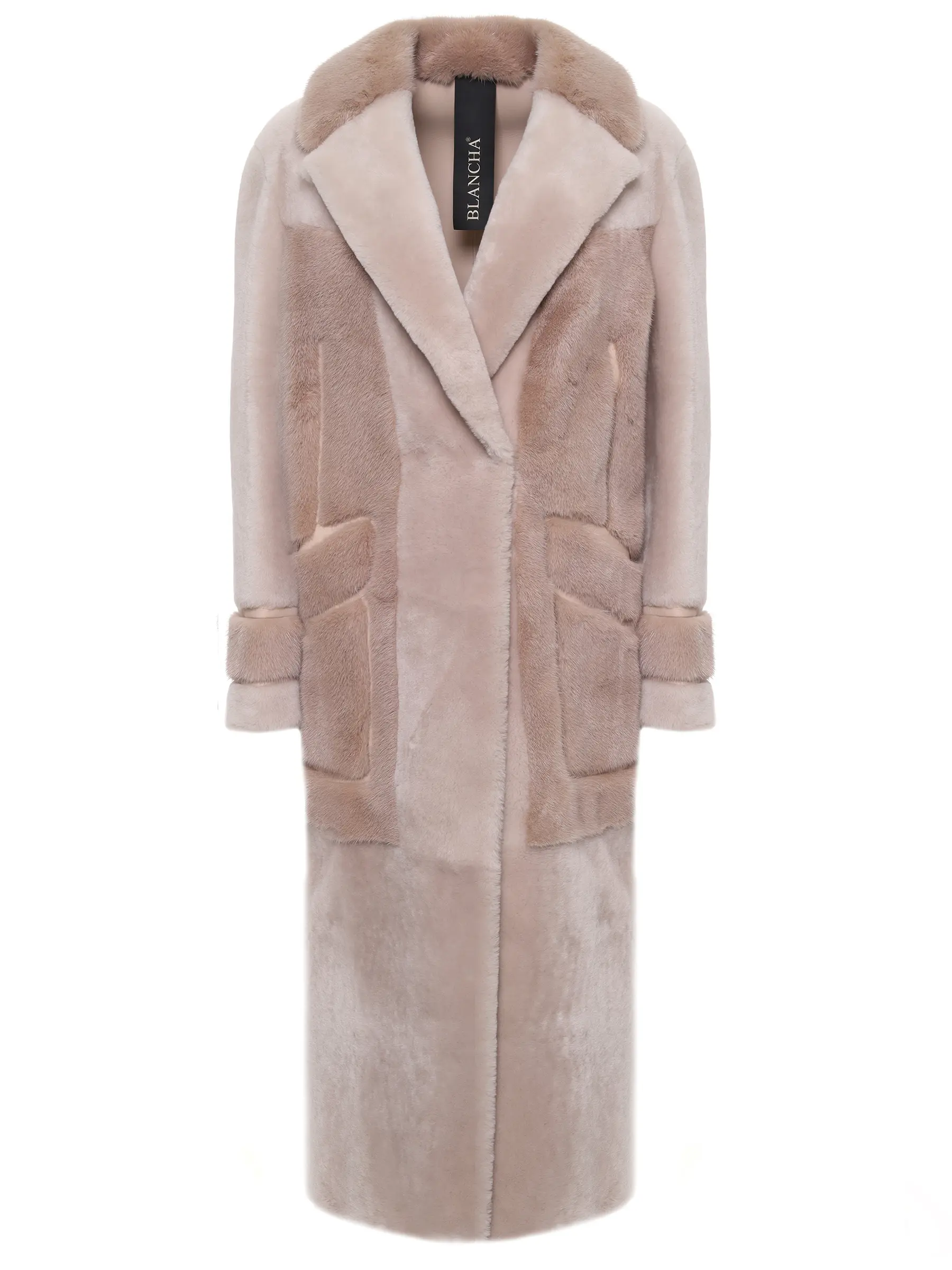 Манто из овчины и норки