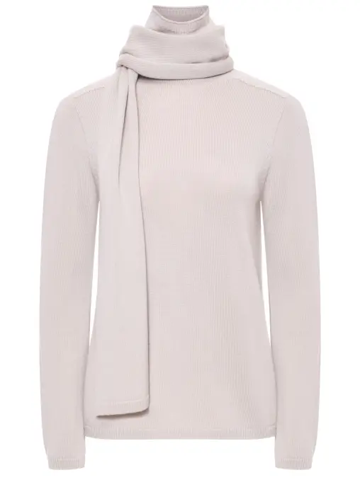 Свитер шерстяной с шарфом S MAX MARA