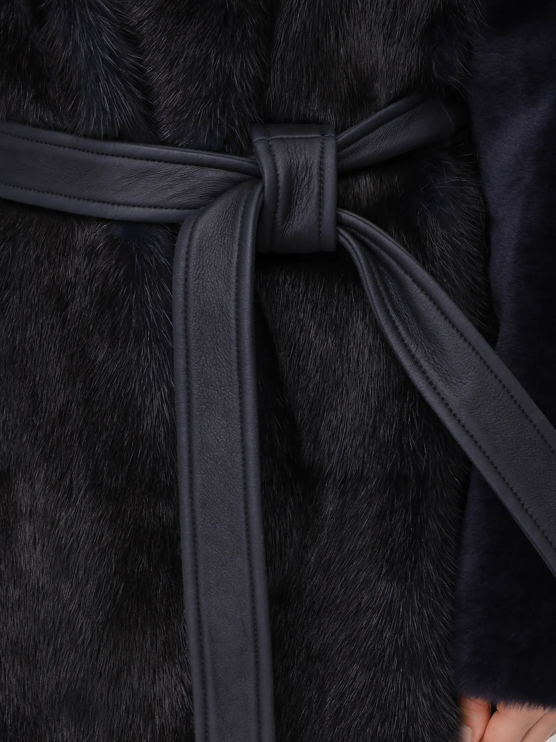 Манто из овчины и норки