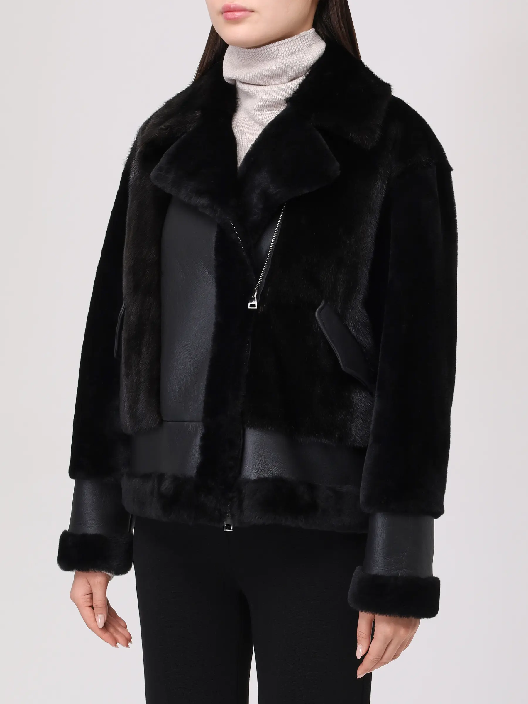 Дубленка из овчины и норки