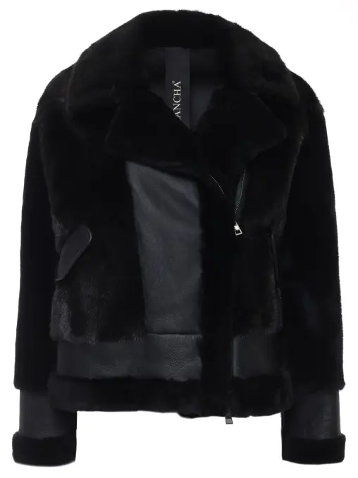 Дубленка из овчины и норки BLANCHA