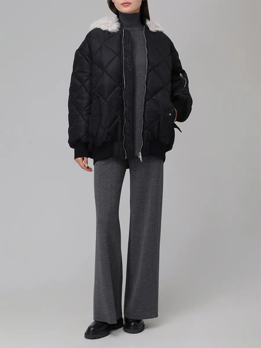 Куртка стеганая с мехом