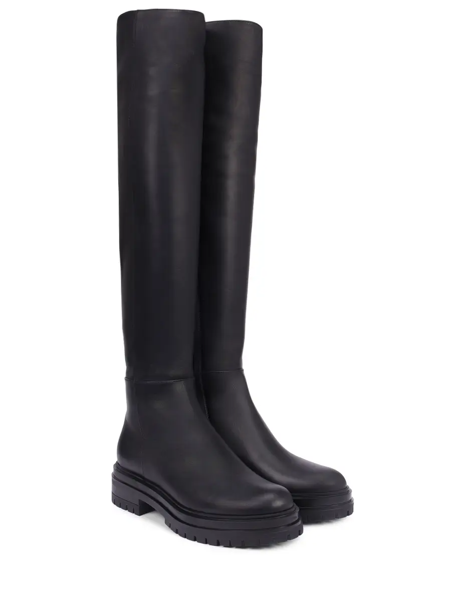 Ботфорты кожаные на меху