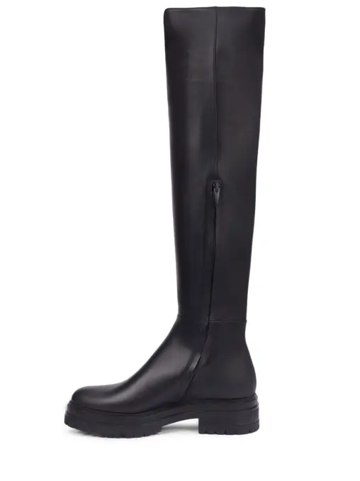 Ботфорты кожаные на меху GIANVITO ROSSI